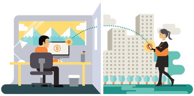 Передача биткоинов