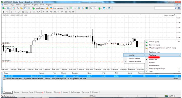 Metatrader 4 - измерение прибыли